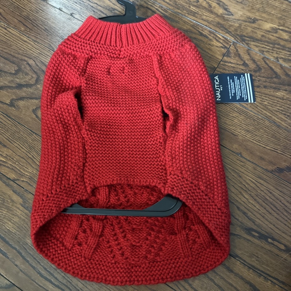 Nautica Pet Red Ribbed Knit Large Dog Vest Sweater - Picture 5 of 6
